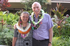Acting Dean Melody Kapilialoha MacKenzie with Dean Avi Soifer (on professional leave until Spring 2018)